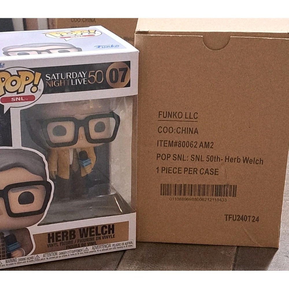 Funko Pop Herb Welch #07 SNL 50th Anniversary Vinyl Figure w/ Sorter New In Box